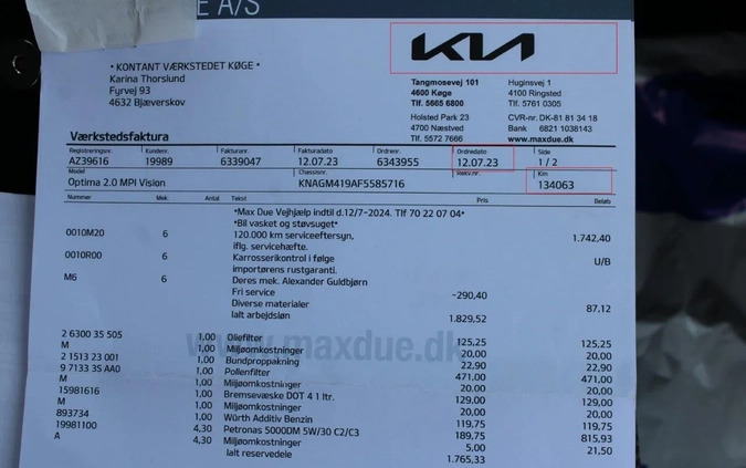 Kia Optima cena 46900 przebieg: 152000, rok produkcji 2015 z Rumia małe 781